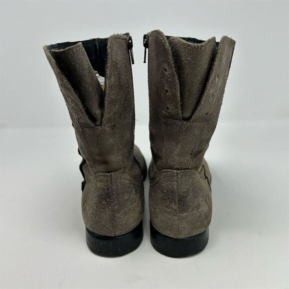 Born Gray Suede Pull On Ankle Booties Size 8.5M Casual Chic Fall Comfort - Picture 9 of 15